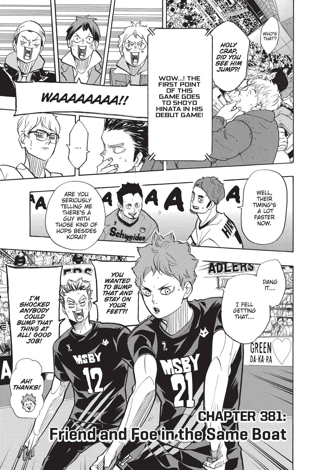 Haikyuu!!, Chapter 381 - Bitter Enemies in The Same Boat - Haikyuu!! Manga  Online