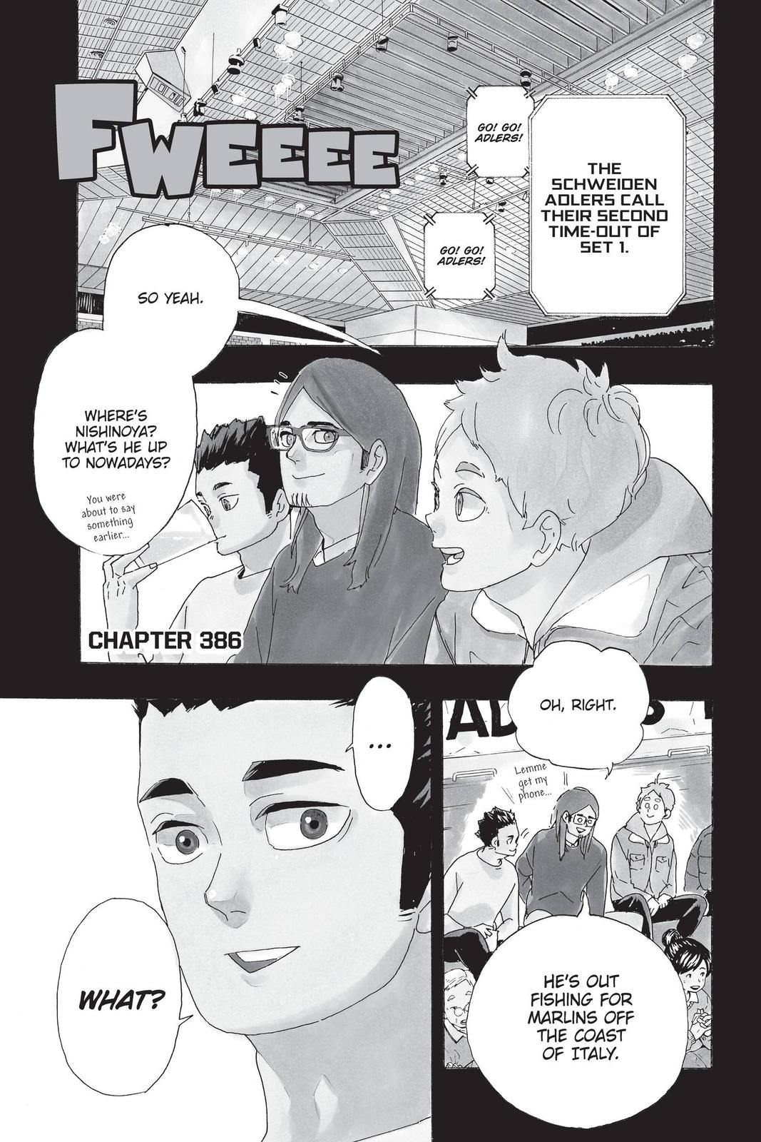 Haikyuu!!, Chapter 313 - To never give up is easier said than done - Haikyuu!!  Manga Online